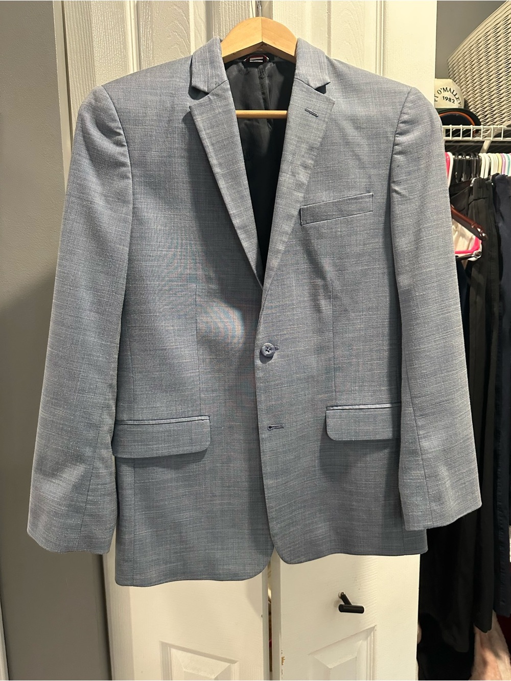 Classic Light Blue Boy’s Youth Blazer - Tailored Two-Button Jacket